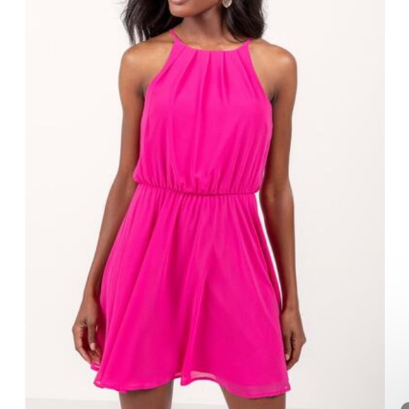 Francesca’s midi light pink/sand colored dress - Picture 4 of 5